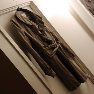 Ann Taylor Loft ruffle trench coat